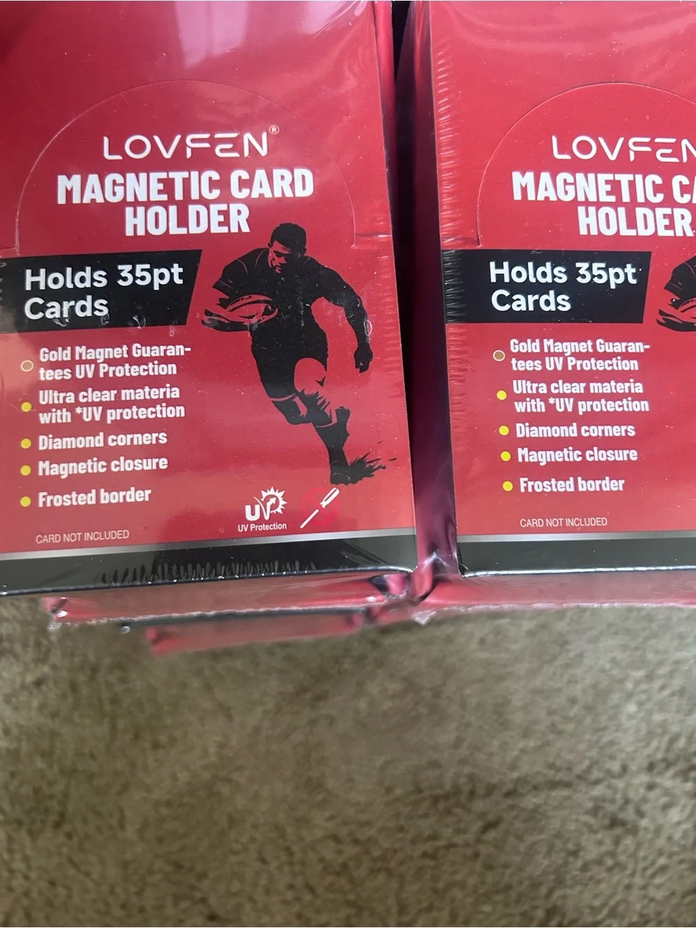 Red 35PT Magnetic Card Holder - 25 Pack